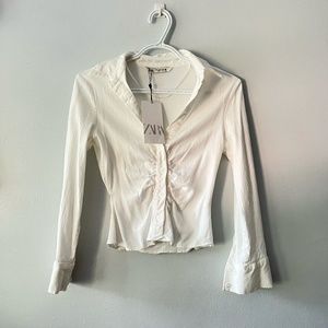 ZARA ruched shirt- BNWT